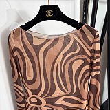 PUCCI Marmo printed mesh maxi dress