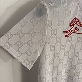 Gucci   Luxury White GG Monogram Jacquard Cotton Tee
