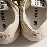 New Balance X Miu Miu 530 SL suede and mesh sneakers in Butter Yellow