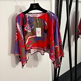 Pucci Orchidee Print Cape Maxi Dress