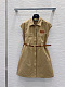 Fendi Sleeveless Trench Mini Dress in Camel