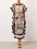 Zimmermann Scarborough Ruffle Midi Dress