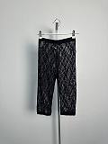 Mesh Lace Cropped Leggings in Black