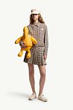 Moncler Vichy Cotton Blend Pleated Mini Skirt