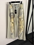 Chrome Hearts Crystal Embellishments.Jeans