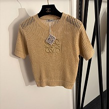 Loewe Slim Knit Sheer Tee Top