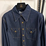 Celine Cotton Shirt in Denim Blue