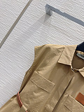 Fendi Sleeveless Trench Mini Dress in Camel
