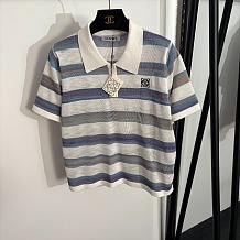 Loewe Stripe Knitted Polo Top