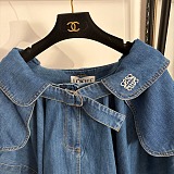 Loewe Cargo skirt in denim Blue