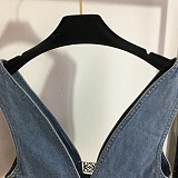 Loewe Cropped Embellished Denim Top