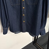Celine Cotton Shirt in Denim Blue