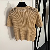Loewe Slim Knit Sheer Tee Top