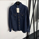 Celine Cotton Shirt in Denim Blue