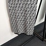 Fendi Black/White 'FF'  Print Sleeveless Mini Dress