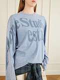 ACNE STUDIOS Printed hemp and cotton-blend jersey T-shirt