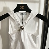 Loewe Pebble Ribbed-Knit Cotton Jersey Top