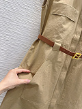 Fendi Sleeveless Trench Mini Dress in Camel