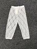 Mesh Lace Cropped Leggings in White