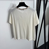 Celine Crystal Embellishments Tee Top