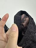 Mesh Lace Cropped Leggings in Black