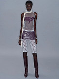 Mesh Lace Cropped Leggings in White