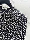 Saint Laurent Ruched Dress in Dotted Tulle