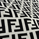 Fendi Black/White 'FF'  Print Sleeveless Mini Dress
