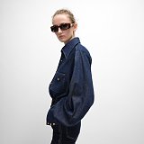 Celine Cotton Shirt in Denim Blue