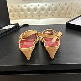 Chanel Mixed Fiber Leather Sandals in Camel