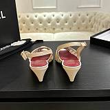 Chanel Mixed Fiber Leather Sandals in Ivory