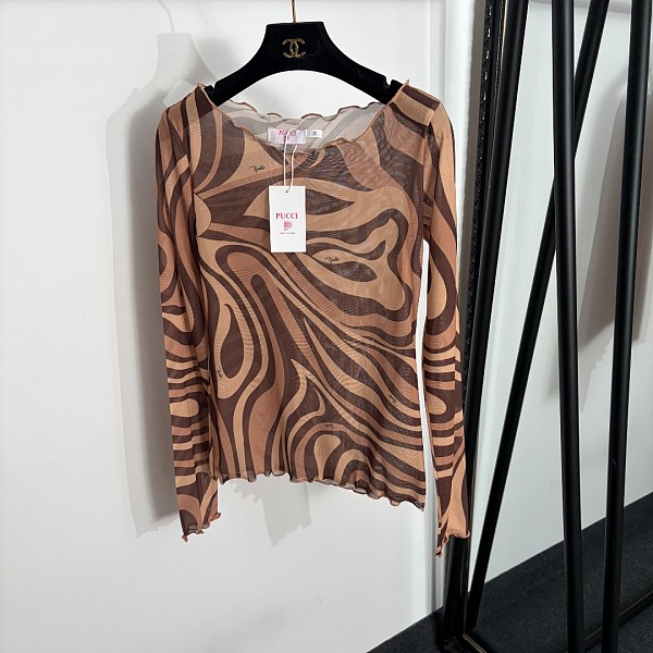 Pucci Marmo Semi-Sheer Top