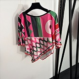 Pucci Vivara Print Cape Blouse