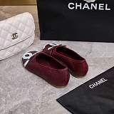 Chanel Ballet Flats in Burgundy(The CHANEL Coco Beach 2026 collection Look 27)