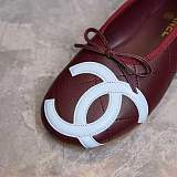Chanel Ballet Flats in Burgundy(The CHANEL Coco Beach 2026 collection Look 27)