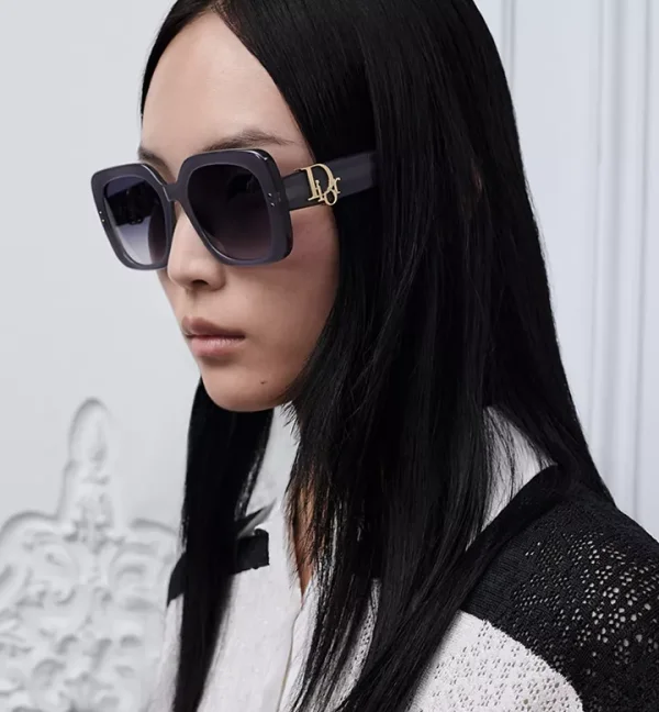 Dior Oblique S1F Light Gray and Deep Gray Square Sunglasses