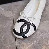 Chanel Ballet Flats in White & Black (The CHANEL Coco Beach 2026 collection Look 25)