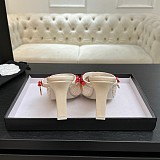 Chanel Leather Mules in White(The CHANEL Coco Beach 2026 collection Look 18)