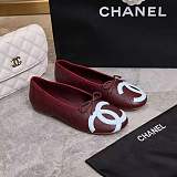 Chanel Ballet Flats in Burgundy(The CHANEL Coco Beach 2026 collection Look 27)