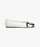 Chanel Ballet Flats in White & Black (The CHANEL Coco Beach 2026 collection Look 25)