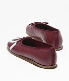 Chanel Ballet Flats in Burgundy(The CHANEL Coco Beach 2026 collection Look 27)