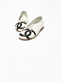 Chanel Ballet Flats in White & Black (The CHANEL Coco Beach 2026 collection Look 25)