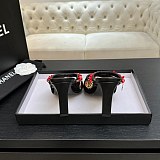 Chanel Leather Mules in Black(The CHANEL Coco Beach 2026 collection Look 36)