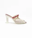 Chanel Leather Mules in White(The CHANEL Coco Beach 2026 collection Look 18)