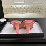 Chanel Leather Mules in Pink (The CHANEL Coco Beach 2026 collection Look 18)