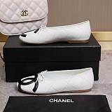 Chanel Ballet Flats in White & Black (The CHANEL Coco Beach 2026 collection Look 25)