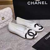 Chanel Ballet Flats in White & Black (The CHANEL Coco Beach 2026 collection Look 25)
