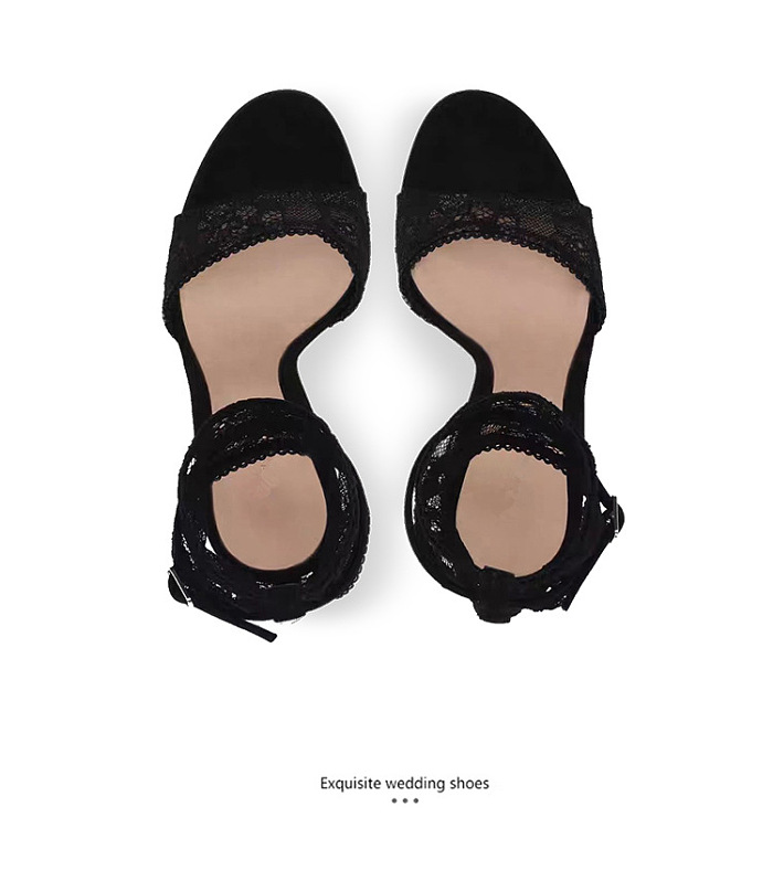 Lace Heeled Sandals