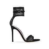 Lace Heeled Sandals