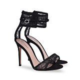 Lace Heeled Sandals